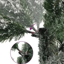 Kerstbomen-vidaXL - Gescharnierde Kunstkerstboom - Wit - 120 cm