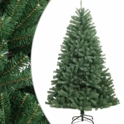 Kerstbomen-vidaXL - Gescharnierde Kunstkerstboom - Groen - 180 cm
