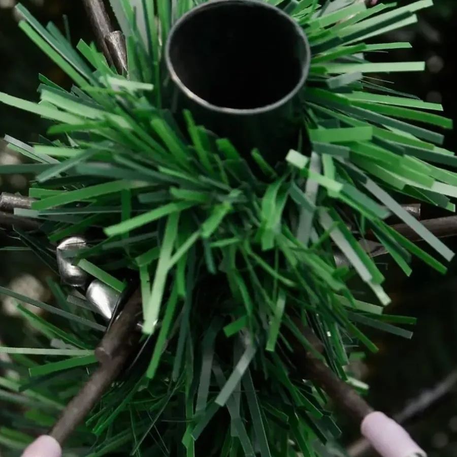 Kerstbomen-vidaXL - Gescharnierde Kunstkerstboom - Groen - 180 cm