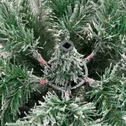 Kerstbomen-vidaXL - Gescharnierde Kunstkerstboom - Wit - 150 cm