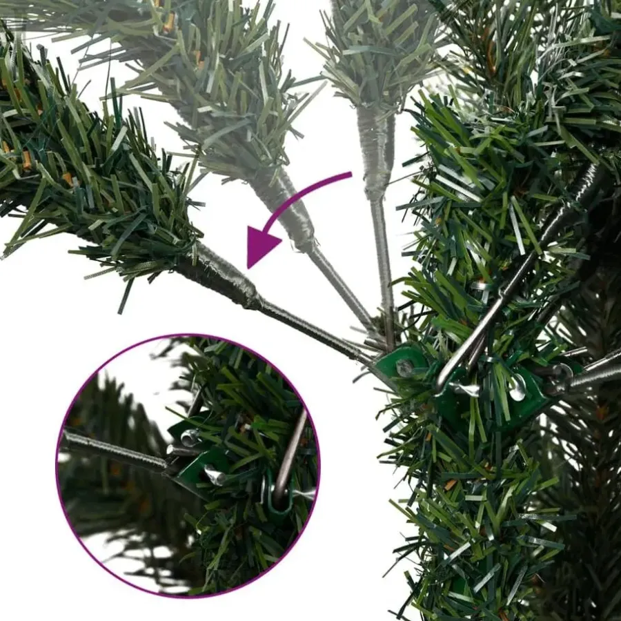 vidaXL - Gescharnierde Kunstkerstboom - Groen - 180 cm