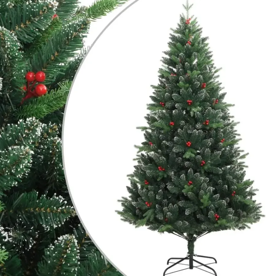Kerstbomen-vidaXL - Gescharnierde Kunstkerstboom - Groen - 180 cm