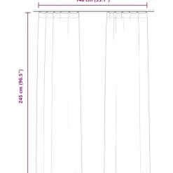 vidaXL - Gordijn - Antraciet - Fluweel - 140 x 245 cm - 2 stuks