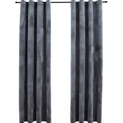 Kant &Amp; Klaar Gordijnen-vidaXL - Gordijn - Antraciet - Fluweel - 140 x 225 cm - 2 stuks