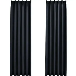 vidaXL - Gordijn - Antraciet - Stof - 140 x 225 cm