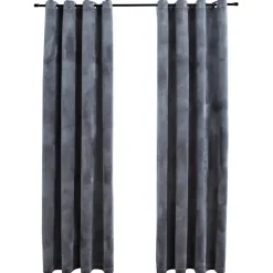 vidaXL - Gordijn - Antraciet - Fluweel - 140 x 175 cm - 2 stuks