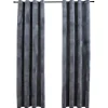 vidaXL - Gordijn - Antraciet - Fluweel - 140 x 245 cm - 2 stuks