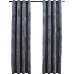 vidaXL - Gordijn - Antraciet - Fluweel - 140 x 245 cm - 2 stuks