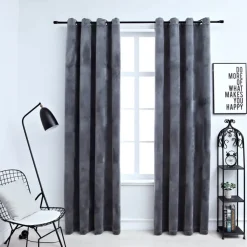 vidaXL - Gordijn - Antraciet - Fluweel - 140 x 245 cm - 2 stuks