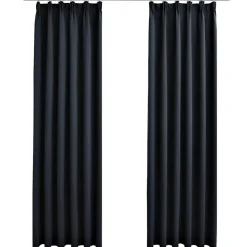 vidaXL - Gordijn - Antraciet - Stof - 140 x 245 cm