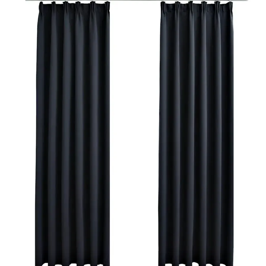 vidaXL - Gordijn - Antraciet - Stof - 140 x 245 cm
