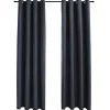 Kant &Amp; Klaar Gordijnen-vidaXL - Gordijn - Antraciet - Stof - 140 x 175 cm