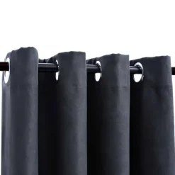 Kant &Amp; Klaar Gordijnen-vidaXL - Gordijn - Antraciet - Stof - 140 x 175 cm