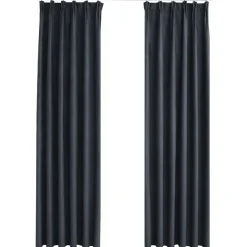 Kant &Amp; Klaar Gordijnen-vidaXL - Gordijn - Antraciet - Stof - 140 x 175 cm - 2 stuks
