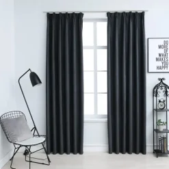 Kant &Amp; Klaar Gordijnen-vidaXL - Gordijn - Antraciet - Stof - 140 x 175 cm - 2 stuks
