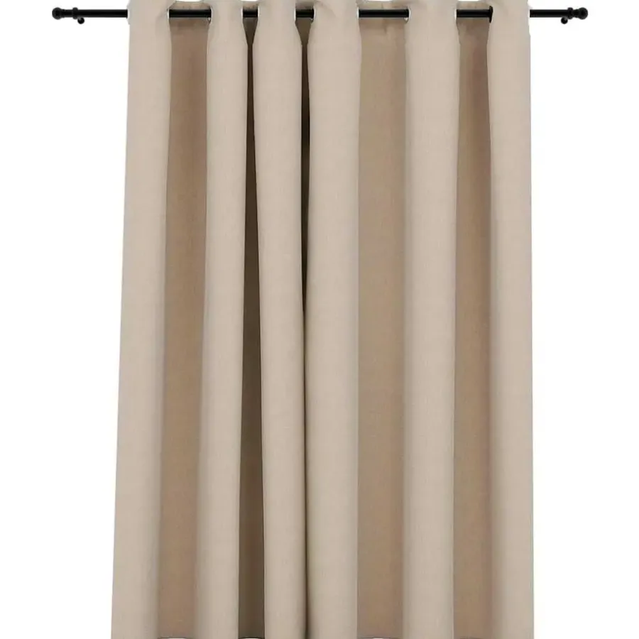 vidaXL - Gordijn - Beige - Stof - 290 x 245 cm