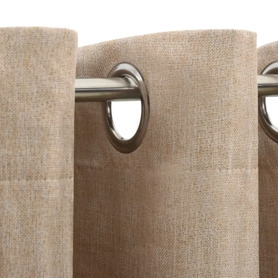 vidaXL - Gordijn - Beige - Stof - 290 x 245 cm
