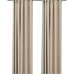 vidaXL - Gordijn - Beige - Stof - 140 x 245 cm - 2 stuks