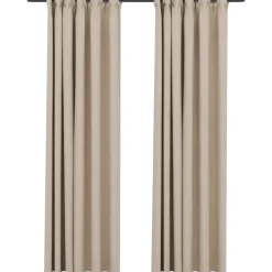 vidaXL - Gordijn - Beige - Stof - 140 x 225 cm - 2 stuks