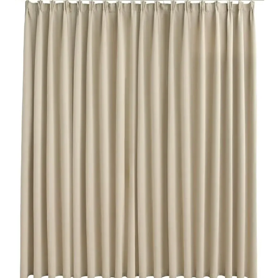 vidaXL - Gordijn - Beige - Stof