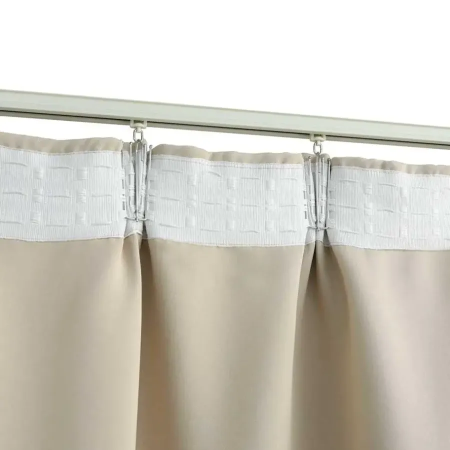 vidaXL - Gordijn - Beige - Stof
