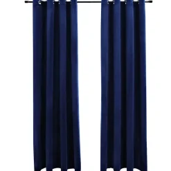 Kant &Amp; Klaar Gordijnen-vidaXL - Gordijn - Blauw - Fluweel - 140 x 225 cm - 2 stuks
