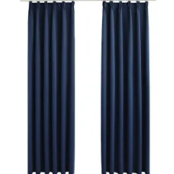 Kant &Amp; Klaar Gordijnen-vidaXL - Gordijn - Blauw - Stof - 140 x 225 cm