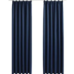 vidaXL - Gordijn - Blauw - Stof - 140 x 175 cm