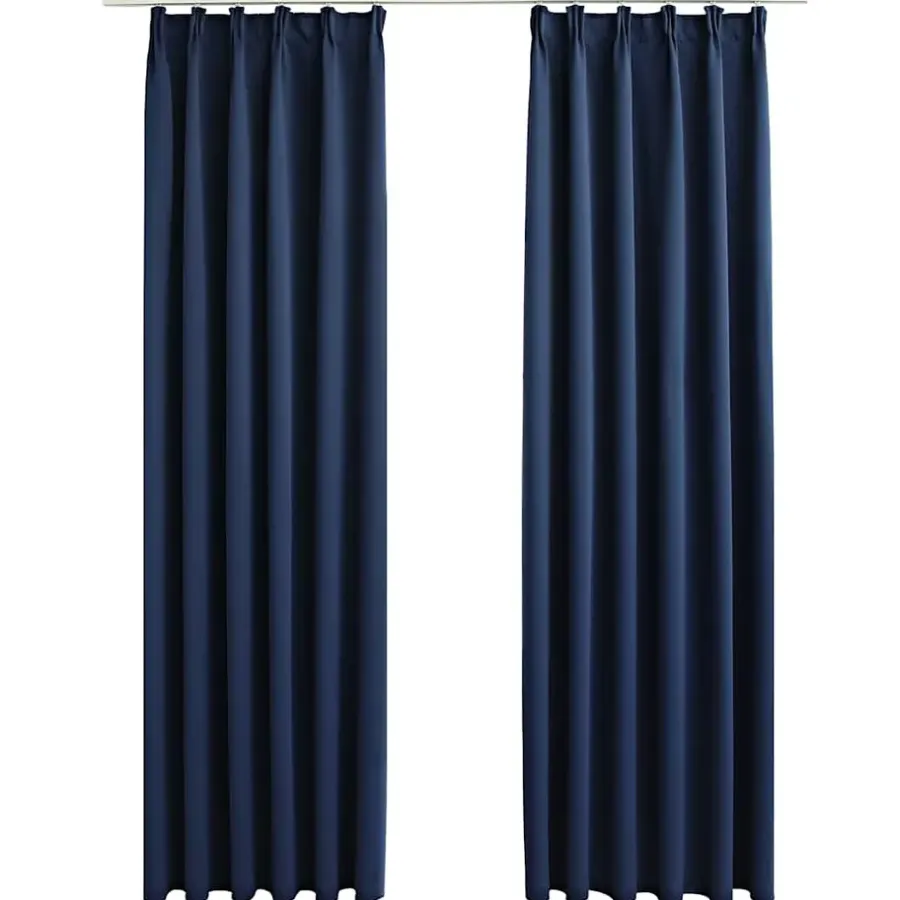 vidaXL - Gordijn - Blauw - Stof - 140 x 175 cm