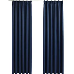 vidaXL - Gordijn - Blauw - Stof - 140 x 245 cm
