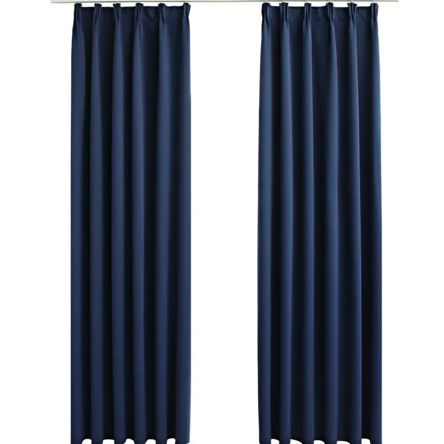 vidaXL - Gordijn - Blauw - Stof - 140 x 245 cm