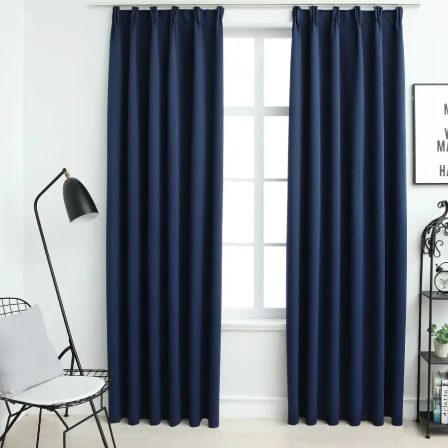 vidaXL - Gordijn - Blauw - Stof - 140 x 245 cm