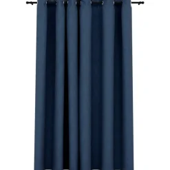 Kant &Amp; Klaar Gordijnen-vidaXL - Gordijn - Blauw - Stof - 290 x 245 cm