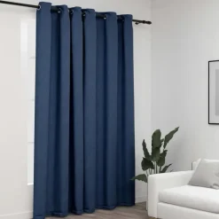 Kant &Amp; Klaar Gordijnen-vidaXL - Gordijn - Blauw - Stof - 290 x 245 cm