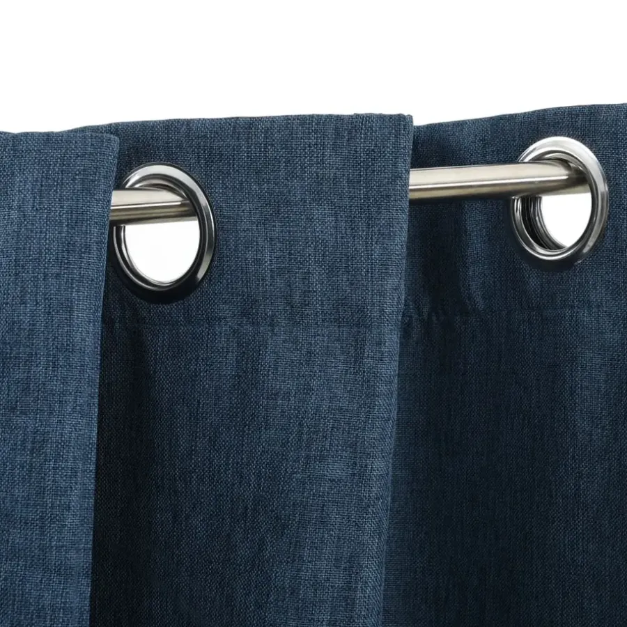 vidaXL - Gordijn - Blauw - Stof - 140 x 175 cm - 2 stuks