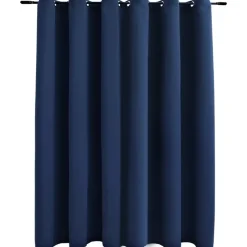 vidaXL - Gordijn - Blauw - Stof
