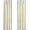 vidaXL - Gordijn - Crème - Fluweel - 140 x 225 cm - 2 stuks