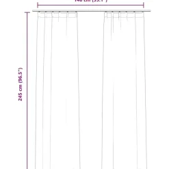 Gordijnen|Kant &Amp; Klaar Gordijnen-vidaXL - Gordijn - Crème - Fluweel - 140 x 245 cm - 2 stuks