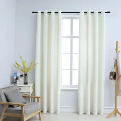 Kant &Amp; Klaar Gordijnen-vidaXL - Gordijn - Crème - Fluweel - 140 x 175 cm - 2 stuks
