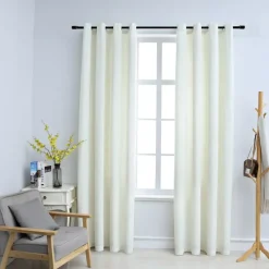Kant &Amp; Klaar Gordijnen-vidaXL - Gordijn - Crème - Fluweel - 140 x 245 cm - 2 stuks
