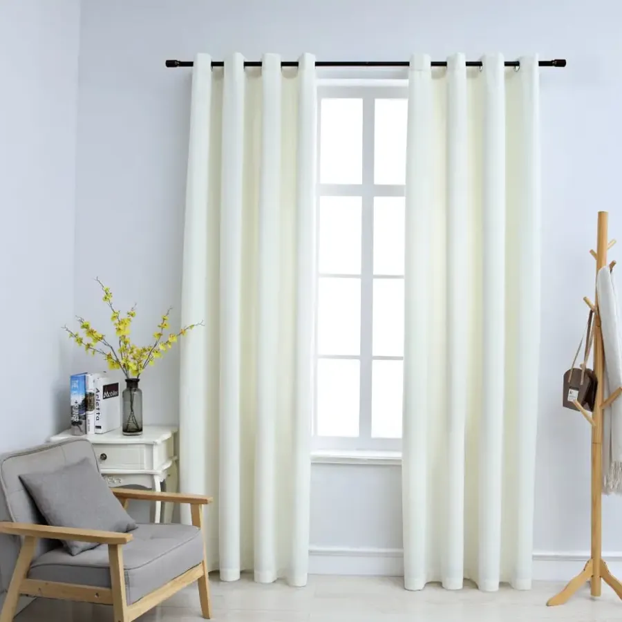 Kant &Amp; Klaar Gordijnen-vidaXL - Gordijn - Crème - Fluweel - 140 x 245 cm - 2 stuks