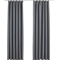 Kant &Amp; Klaar Gordijnen-vidaXL - Gordijn - Grijs - Stof - 140 x 175 cm