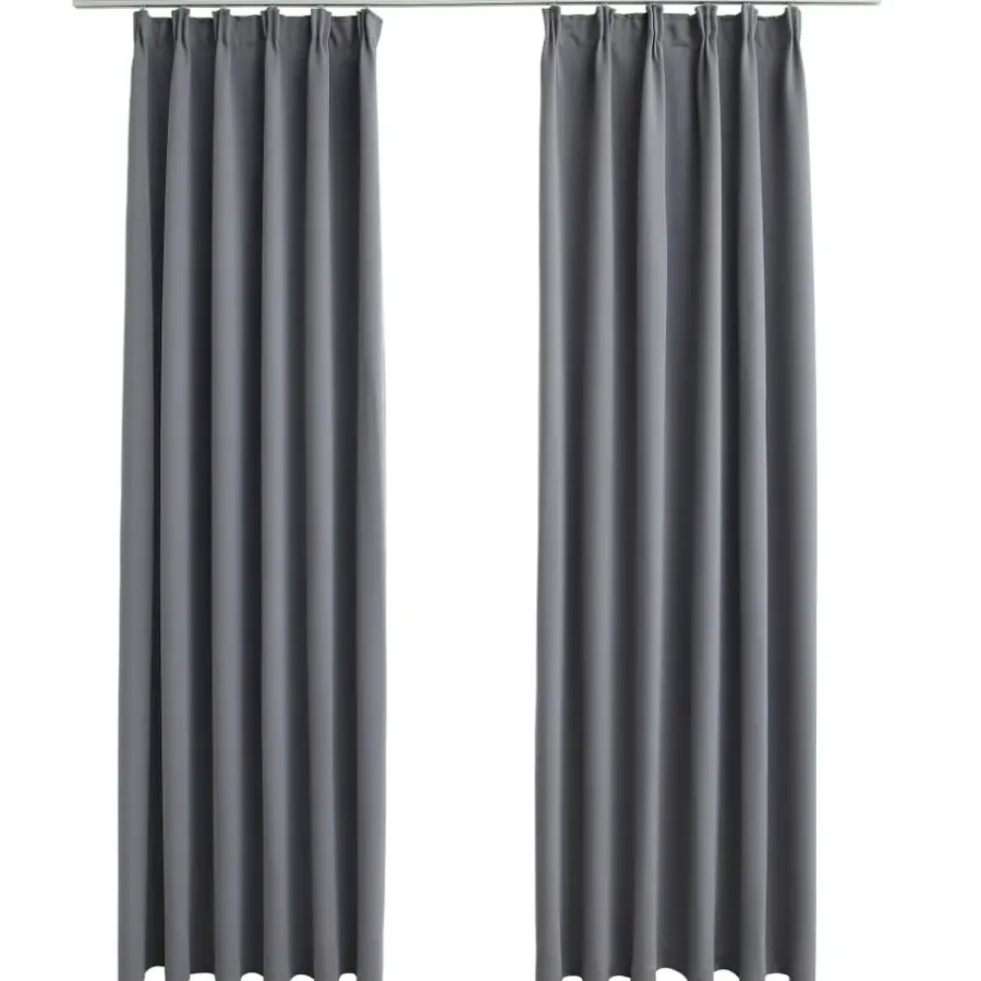 Kant &Amp; Klaar Gordijnen-vidaXL - Gordijn - Grijs - Stof - 140 x 175 cm