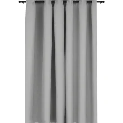Gordijnen|Kant &Amp; Klaar Gordijnen-vidaXL - Gordijn - Grijs - Stof - 290 x 245 cm