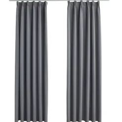 Kant &Amp; Klaar Gordijnen-vidaXL - Gordijn - Grijs - Stof - 140 x 245 cm