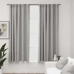 Kant &Amp; Klaar Gordijnen-vidaXL - Gordijn - Grijs - Stof - 140 x 175 cm - 2 stuks