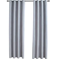 Kant &Amp; Klaar Gordijnen-vidaXL - Gordijn - Grijs - Stof - 140 x 175 cm - 2 stuks