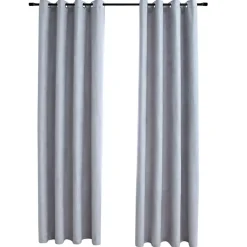 Kant &Amp; Klaar Gordijnen-vidaXL - Gordijn - Grijs - Stof - 140 x 245 cm - 2 stuks
