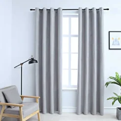 Kant &Amp; Klaar Gordijnen-vidaXL - Gordijn - Grijs - Stof - 140 x 245 cm - 2 stuks