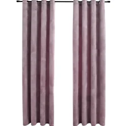 Kant &Amp; Klaar Gordijnen-vidaXL - Gordijn - Roze - Fluweel - 140 x 225 cm - 2 stuks